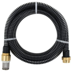 Vidaxl - Tuyau d aspiration avec raccords en laiton noir 1,1 4 m pvc