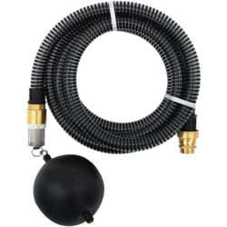 vidaXL Tuyau d'aspiration avec raccords en laiton noir 1,1" 10 m PVC
