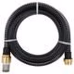 vidaXL Tuyau d'aspiration avec raccords en laiton noir 1,1" 15 m PVC