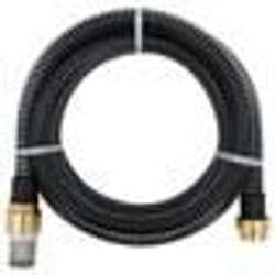 vidaXL Tuyau d'aspiration avec raccords en laiton noir 1,1" 15 m PVC