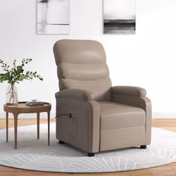 vidaXL Fauteuil inclinable électrique Cappuccino Similicuir - TU
