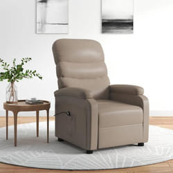 vidaXL Fauteuil inclinable électrique Cappuccino Similicuir - TU