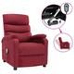 vidaXL Fauteuil électrique de massage Bordeaux Tissu - TU