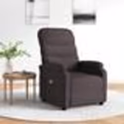 vidaXL Fauteuil électrique de massage Marron foncé Tissu - TU