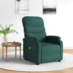 Vidaxl - Fauteuil électrique de massage Vert foncé Tissu