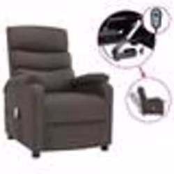 vidaXL Fauteuil électrique de massage Taupe Tissu - TU