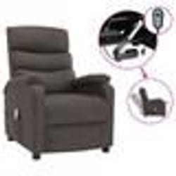 vidaXL Fauteuil électrique de massage Taupe Tissu - TU