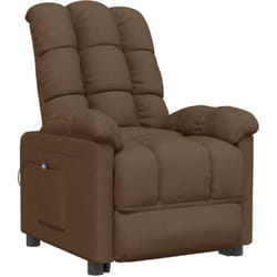 Fauteuil inclinable électrique Marron Tissu vidaXL