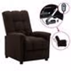 vidaXL Fauteuil inclinable électrique Marron foncé Tissu - TU