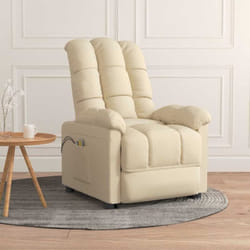 Vidaxl - Fauteuil électrique de massage Crème Tissu