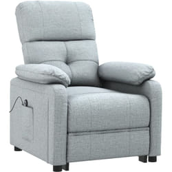 Fauteuil Inclinable Électrique Gris Clair Tissu Vidaxl