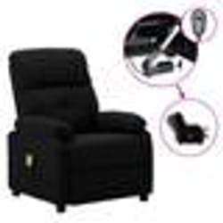 vidaXL Fauteuil électrique de massage Noir Tissu - TU