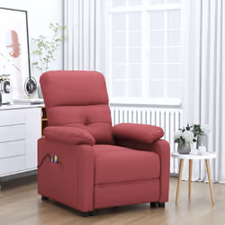 VidaXL 3073815 Fauteuil massant électrique Rouge