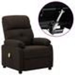 vidaXL Fauteuil électrique de massage Marron foncé Tissu - TU