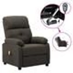 vidaXL Fauteuil électrique de massage Taupe Tissu - TU