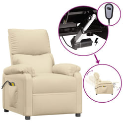 VidaXL 3073826 Fauteuil massant électrique Crème