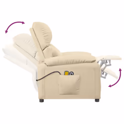 VidaXL 3073826 Fauteuil massant électrique Crème - Vue supplémentaire 7