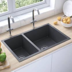 Vier de cuisine Noir Acier inoxydable Vidaxl
