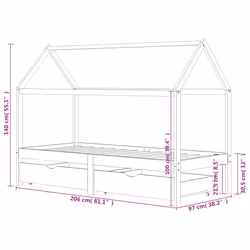 VidaXL 322138 Lit pour enfant Bois - Vue supplémentaire 7