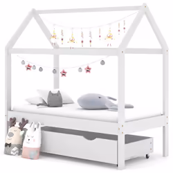 VidaXL 322139 Lit pour enfant Blanc Bois