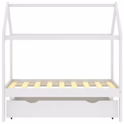 VidaXL 322139 Lit pour enfant Blanc Bois