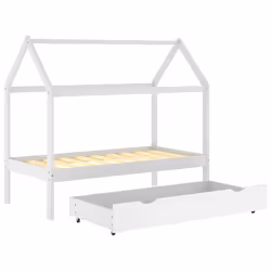 VidaXL 322140 Lit pour enfant Blanc Bois - Vue supplémentaire 5