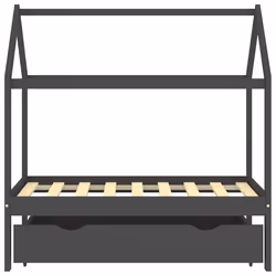 VidaXL 322142 Lit pour enfant Gris Bois