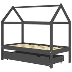 VidaXL 322143 Lit pour enfant Gris Bois