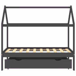 VidaXL 322143 Lit pour enfant Gris Bois