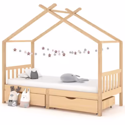Ce cadre de lit enfant en bois avec tiroirs est un supplément pratique et décoratif à la décoration de toute chambre à couche ...