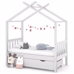 VidaXL 322148 Lit pour enfant Blanc Bois