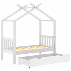 VidaXL 322148 Lit pour enfant Blanc Bois - Vue supplémentaire 5