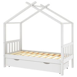 VidaXL 322149 Lit pour enfant Blanc Bois