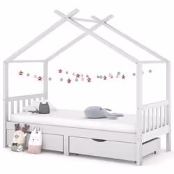 VidaXL 322150 Lit pour enfant Blanc Bois