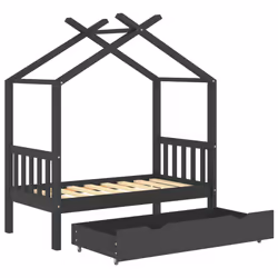 VidaXL 322151 Lit pour enfant Gris Bois - Vue supplémentaire 5