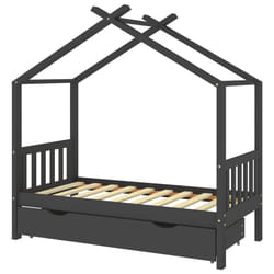 VidaXL 322152 Lit pour enfant Gris Bois