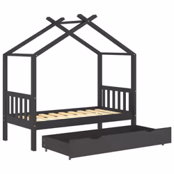 VidaXL 322152 Lit pour enfant Gris Bois - Vue supplémentaire 5