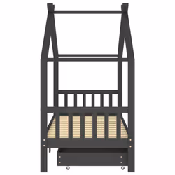 VidaXL 322153 Lit pour enfant Gris Bois - Vue supplémentaire 4