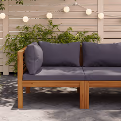 VidaXL 316278 banc de jardin Bois d'acacia, Tissu, Polyester - Vue supplémentaire 2