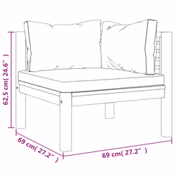 VidaXL 316278 banc de jardin Bois d'acacia, Tissu, Polyester - Vue supplémentaire 7
