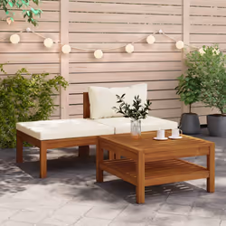 VidaXL 316281 banc de jardin Bois d'acacia, Tissu, Polyester