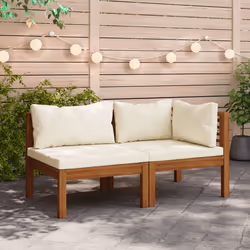 VidaXL 316283 banc de jardin Bois d'acacia, Tissu, Polyester