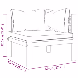 VidaXL 316287 banc de jardin Bois d'acacia, Tissu, Polyester - Vue supplémentaire 7