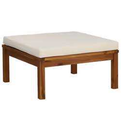 VidaXL 316291, Bois d'acacia, Tissu, Polyester, Adultes et enfants, 650 mm, 650 mm, 290 mm