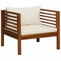 VidaXL 316294, Bois d'acacia, Tissu, Polyester, Adultes et enfants, 730 mm, 690 mm, 625 mm, 6 cm