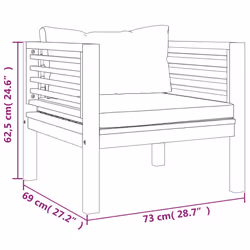 VidaXL 316294 banc de jardin Bois d'acacia, Tissu, Polyester - Vue supplémentaire 7