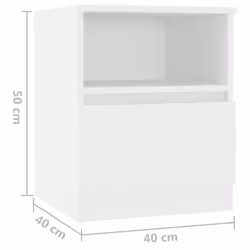 VidaXL 806157 Table de nuit et table de chevet Blanc - Vue supplémentaire 6