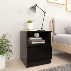 VidaXL 806160 Table de nuit et table de chevet Noir