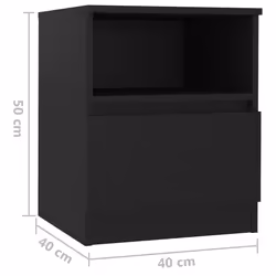 VidaXL 806160 Table de nuit et table de chevet Noir - Vue supplémentaire 7