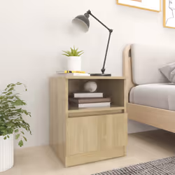 VidaXL 806163 Table de nuit et table de chevet Chêne